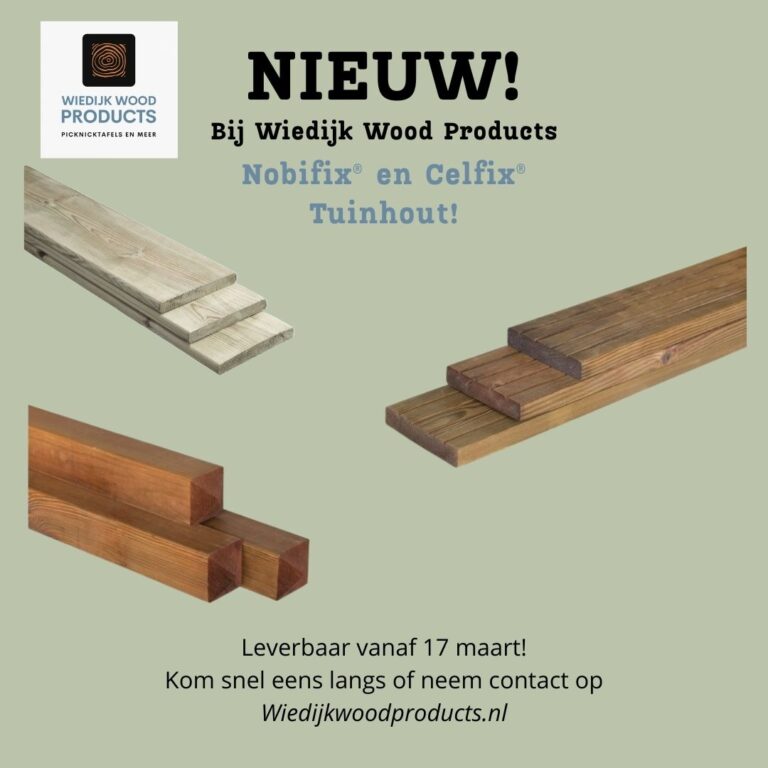 Nieuw tuinhout assortiment bij Wiedijk Wood Products